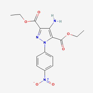 molecular formula C15H16N4O6 B7817502 diethyl 4-amino-1-(4-nitrophenyl)-1H-pyrazole-3,5-dicarboxylate 