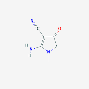 molecular formula C6H7N3O B7817618 5-amino-1-methyl-3-oxo-2H-pyrrole-4-carbonitrile 