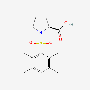 molecular formula C15H21NO4S B7817685 Proline,1-[(2,3,5,6-tetramethylphenyl)sulfonyl]- 