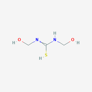 molecular formula C3H8N2O2S B7818258 N,N'-bis(hydroxymethyl)carbamimidothioic acid 