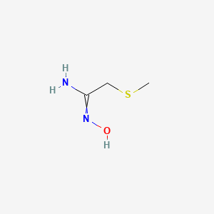 molecular formula C3H8N2OS B7818468 N'-hydroxy-2-methylsulfanylethanimidamide 