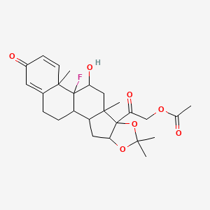 [2-(12-Fluoro-11-hydroxy-6,6,9,13-tetramethyl-16-oxo-5,7-dioxapentacyclo[10.8.0.02,9.04,8.013,18]icosa-14,17-dien-8-yl)-2-oxoethyl] acetate