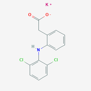 molecular formula C14H10Cl2KNO2 B7818776 potassium;2-[2-(2,6-dichloroanilino)phenyl]acetate 