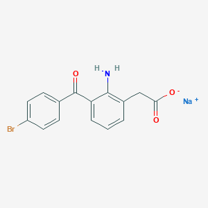 molecular formula C15H11BrNNaO3 B7818803 sodium;2-[2-amino-3-(4-bromobenzoyl)phenyl]acetate 