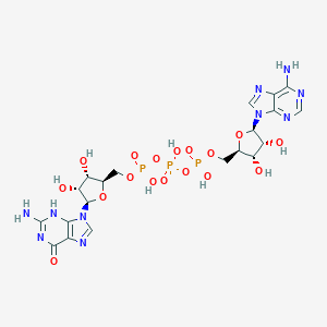 molecular formula C20H27N10O17P3 B078190 Guanosine-P3-Adenosine-5',5'-Triphosphate CAS No. 10527-47-6