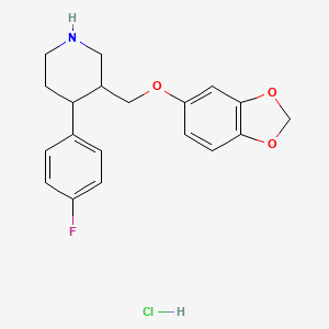 3-[(2H-1,3-benzodioxol-5-yloxy)methyl]-4-(4-fluorophenyl)piperidine hydrochloride