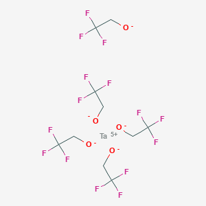 molecular formula C10H10F15O5Ta B078192 Tantalum(5+) pentakis(2,2,2-trifluoroethan-1-olate) CAS No. 13053-54-8