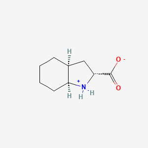 molecular formula C9H15NO2 B7819368 (2R,3aS,7aS)-2,3,3a,4,5,6,7,7a-octahydro-1H-indol-1-ium-2-carboxylate 