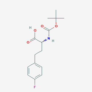 molecular formula C15H20FNO4 B7819391 N-Boc-4-fluoro-(R)-homophenylalanine 