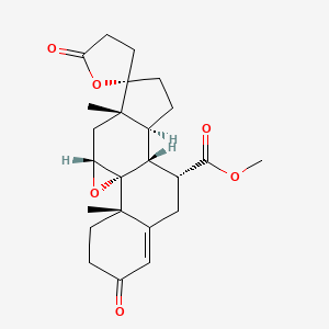 molecular formula C24H30O6 B7819518 methyl (1R,2S,9R,10R,11S,14S,15S,17R)-2,15-dimethyl-5,5'-dioxospiro[18-oxapentacyclo[8.8.0.01,17.02,7.011,15]octadec-6-ene-14,2'-oxolane]-9-carboxylate 