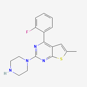 molecular formula C17H17FN4S B7819530 DDP-225 free base anhydrous CAS No. 99487-25-9