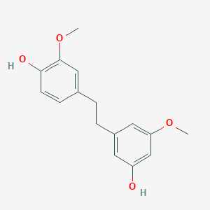 molecular formula C16H18O4 B7819649 Phenol, 4-[2-(3-hydroxy-5-methoxyphenyl)ethyl]-2-methoxy- CAS No. 83088-28-2