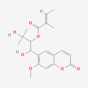[1,3-dihydroxy-1-(7-methoxy-2-oxochromen-6-yl)-3-methylbutan-2-yl] (E)-2-methylbut-2-enoate