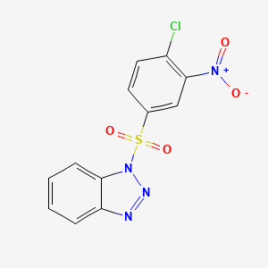 molecular formula C12H7ClN4O4S B7819747 1-(4-Chloro-3-nitrophenyl)sulfonylbenzotriazole 