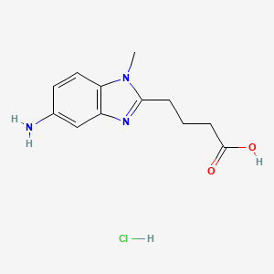 molecular formula C12H16ClN3O2 B7819947 4-(5-amino-1-methyl-1H-benzo[d]imidazol-2-yl)butanoic acid hydrochloride 