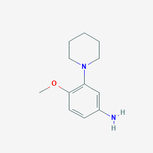 molecular formula C12H18N2O B7820313 4-Methoxy-3-(piperidin-1-YL)aniline 