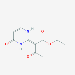 molecular formula C11H14N2O4 B7820352 ethyl (2E)-2-(6-methyl-4-oxo-1H-pyrimidin-2-ylidene)-3-oxobutanoate 