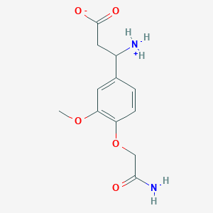 3-[4-(2-Amino-2-oxoethoxy)-3-methoxyphenyl]-3-azaniumylpropanoate