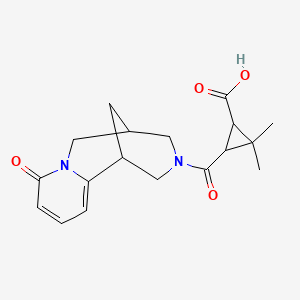 2,2-dimethyl-3-[(8-oxo-1,5,6,8-tetrahydro-2H-1,5-methanopyrido[1,2-a][1,5]diazocin-3(4H)-yl)carbonyl]cyclopropanecarboxylic acid
