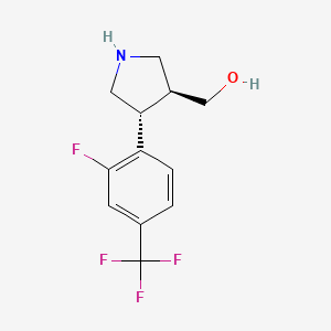 {(3S,4R)-4-[2-fluoro-4-(trifluoromethyl)phenyl]pyrrolidin-3-yl}methanol hydrochloride