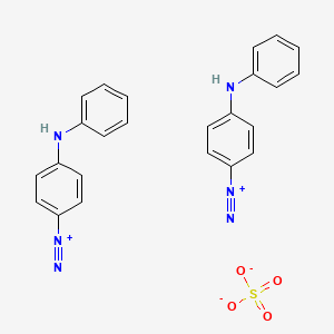 molecular formula C12H12N3O4S+ B7820589 4-Diazodiphenylamino sulfate CAS No. 150-33-4