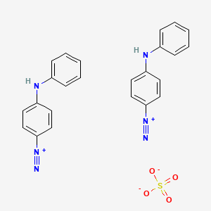 molecular formula C24H20N6O4S B7820589 p-Anilinobenzenediazonium sulphate (2:1) CAS No. 150-33-4