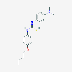 molecular formula C19H25N3OS B7820620 N-(4-butoxyphenyl)-N'-[4-(dimethylamino)phenyl]carbamimidothioic acid 