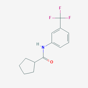 molecular formula C13H14F3NO B078207 3'-Trifluoromethylcyclopentanecarboxanilide CAS No. 13691-84-4