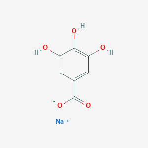 molecular formula C7H5NaO5 B7820939 sodium;3,4,5-trihydroxybenzoate 