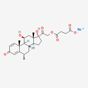 molecular formula C26H33NaO8 B7820995 sodium;4-[2-[(6S,8S,9S,10R,11S,13S,14S,17R)-11,17-dihydroxy-6,10,13-trimethyl-3-oxo-7,8,9,11,12,14,15,16-octahydro-6H-cyclopenta[a]phenanthren-17-yl]-2-oxoethoxy]-4-oxobutanoate 