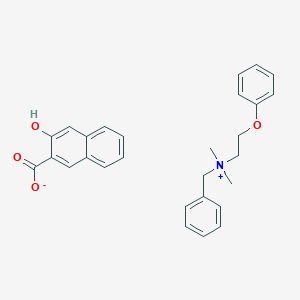 molecular formula C28H29NO4 B7821153 benzyl-dimethyl-(2-phenoxyethyl)azanium;3-hydroxynaphthalene-2-carboxylate 