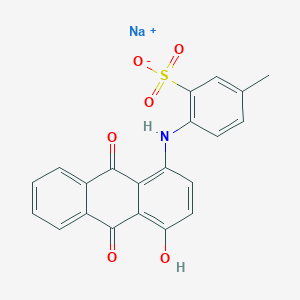 molecular formula C21H14NNaO6S B7821235 sodium;2-[(4-hydroxy-9,10-dioxoanthracen-1-yl)amino]-5-methylbenzenesulfonate 