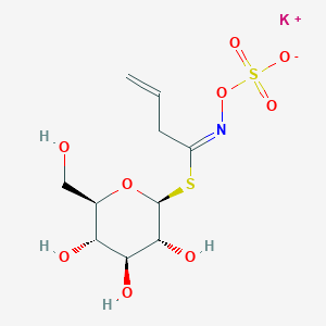 molecular formula C10H16KNO9S2 B7821370 potassium;[(E)-1-[(2S,3R,4S,5S,6R)-3,4,5-trihydroxy-6-(hydroxymethyl)oxan-2-yl]sulfanylbut-3-enylideneamino] sulfate 