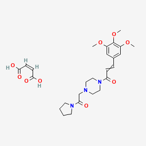 Piperazine, 1-[(1-pyrrolidinylcarbonyl)methyl]-4-(3,4,5-trimethoxycinnamoyl)-, maleate