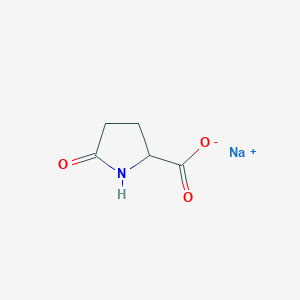 molecular formula C5H6NNaO3 B7821700 sodium;5-oxopyrrolidine-2-carboxylate 