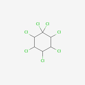 molecular formula C6H5Cl7 B7821987 1,1,2,3,4,5,6-Heptachlorocyclohexane CAS No. 12407-87-3