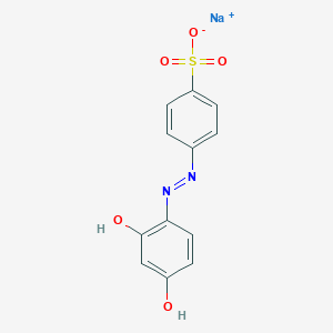 molecular formula C12H9N2NaO5S B7822191 sodium;4-[(2,4-dihydroxyphenyl)diazenyl]benzenesulfonate 