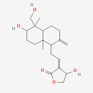4-Hydroxy-3-[2-[6-hydroxy-5-(hydroxymethyl)-5,8a-dimethyl-2-methylene-decalin-1-yl]ethylidene]tetrahydrofuran-2-one