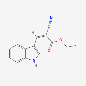 molecular formula C14H12N2O2 B7822411 Ethyl(2E)-2-cyano-3-(1H-indolyl-3-yl)acrylate 