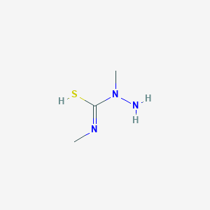 molecular formula C3H9N3S B7822451 N-amino-N,N'-dimethylcarbamimidothioic acid 