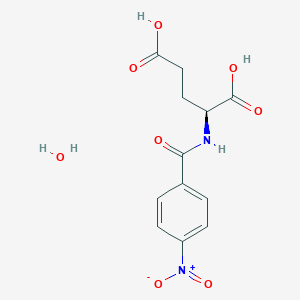 molecular formula C12H14N2O8 B7822458 N-(4-Nitrobenzoyl)-L-glutamic acid hemihydrate 