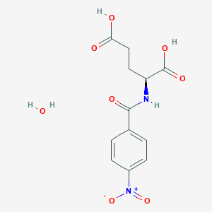 molecular formula C12H14N2O8 B7822458 (2S)-2-[(4-nitrobenzoyl)amino]pentanedioic acid;hydrate 