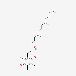 molecular formula C29H50O3 B7822532 2-(3-Hydroxy-3,7,11,15-tetramethylhexadecyl)-3,5,6-trimethylcyclohexa-2,5-diene-1,4-dione 