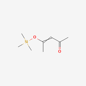 molecular formula C8H16O2Si B7822738 4-[(trimethylsilyl)oxy]pent-3-en-2-one 