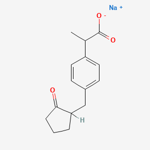 molecular formula C15H17NaO3 B7822985 sodium;2-[4-[(2-oxocyclopentyl)methyl]phenyl]propanoate 