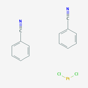 molecular formula C14H10Cl2N2Pt B078230 Bis(benzonitrile)dichloroplatinum CAS No. 14873-63-3