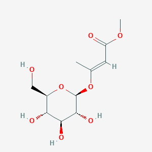 methyl (E)-3-[(2S,3R,4S,5S,6R)-3,4,5-trihydroxy-6-(hydroxymethyl)oxan-2-yl]oxybut-2-enoate
