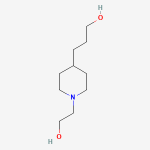 molecular formula C10H21NO2 B7823381 4-Piperidinepropanol, 1-(2-hydroxyethyl)- CAS No. 52005-98-8