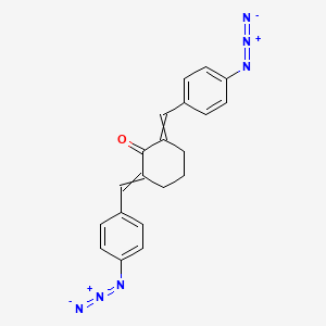 molecular formula C20H16N6O B7823398 Cyclohexanone, 2,6-bis[(4-azidophenyl)methylene]- 