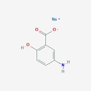 molecular formula C7H6NNaO3 B7823681 sodium;5-amino-2-hydroxybenzoate 